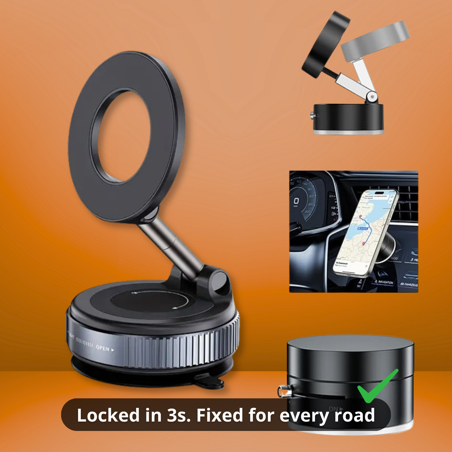 MagnaLock PRO | El soporte para celular revolucionario que no se mueve