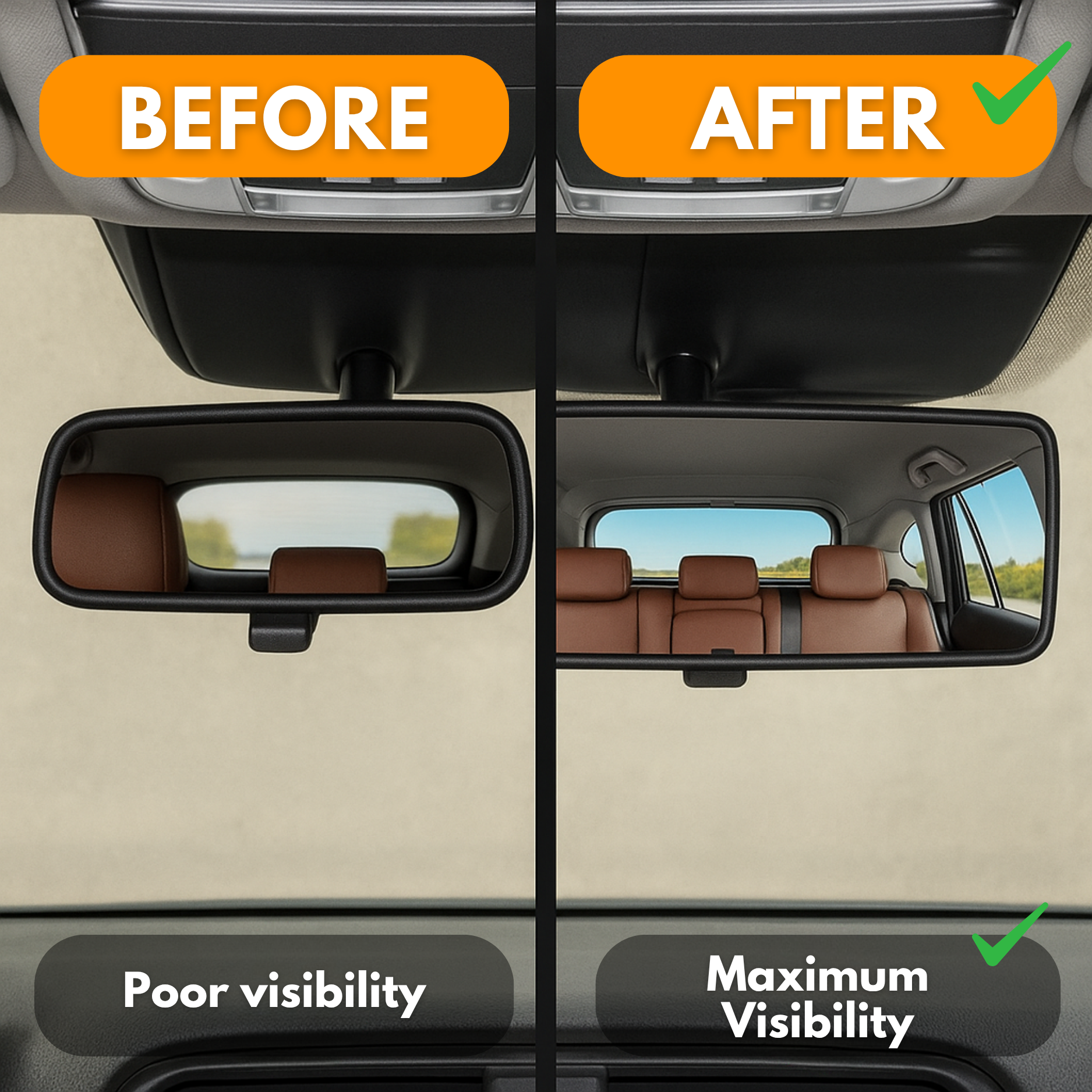 WideVision™ Mirror | Espejo retrovisor interior panorámico