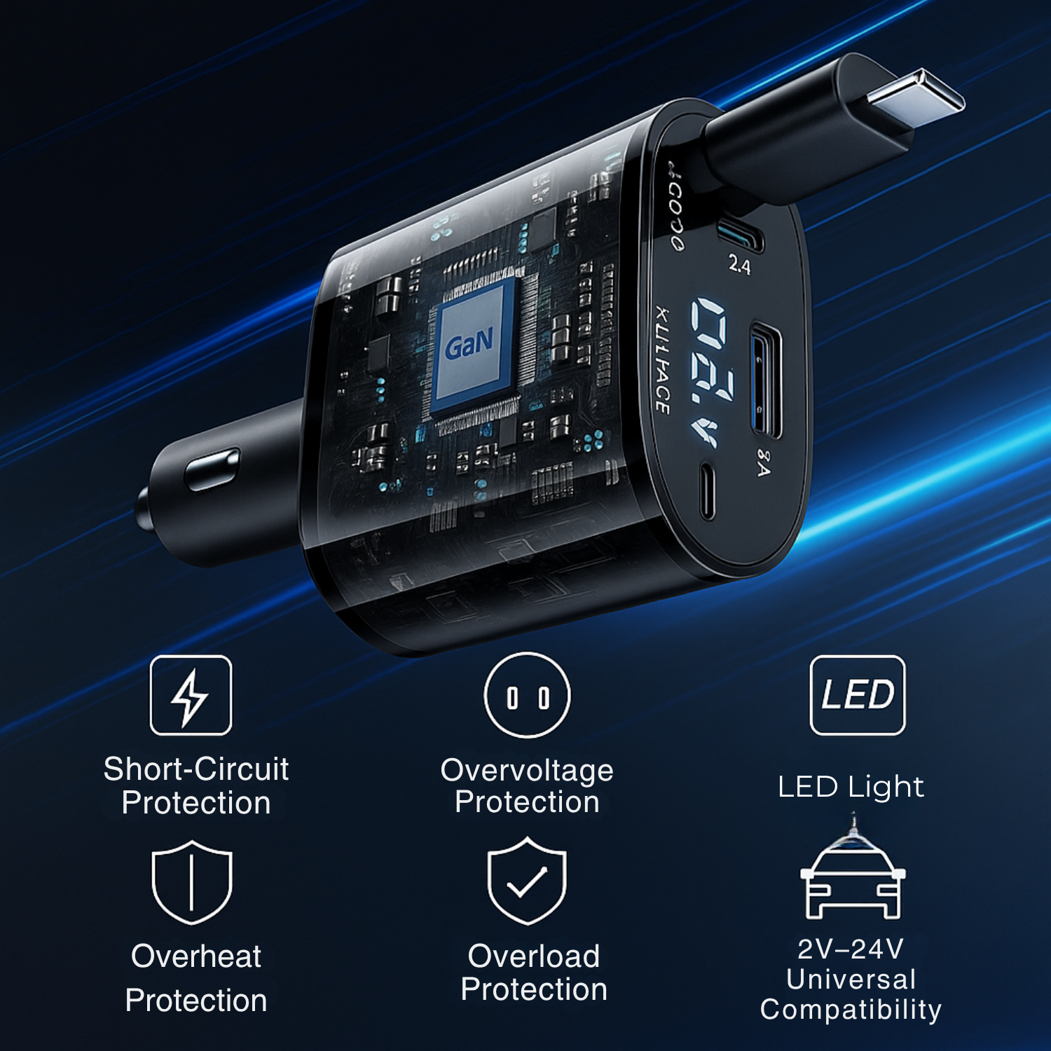 VoltMate™ | Cargador inteligente 4 en 1 para carro