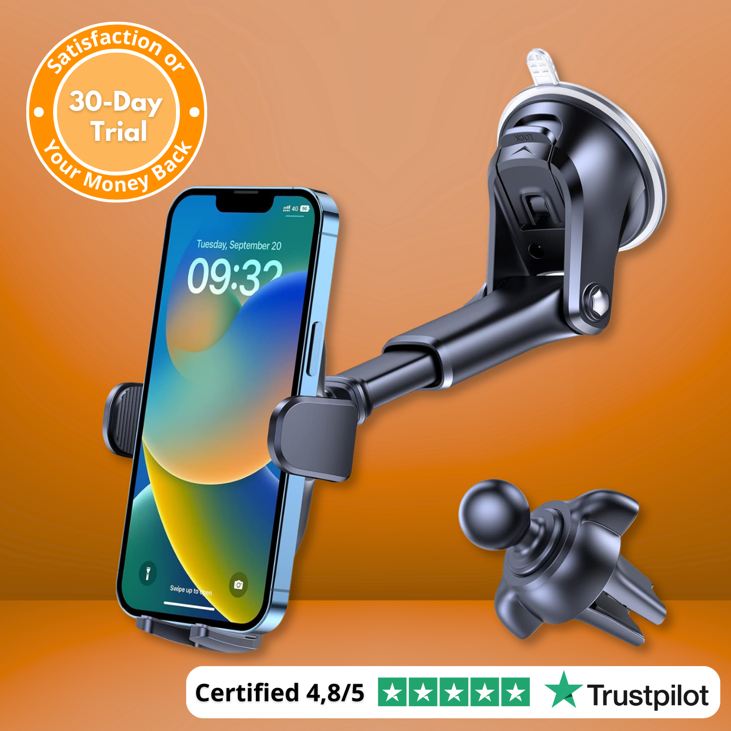 SafeDock 360 | Soporte para celular firme con giro de 360°