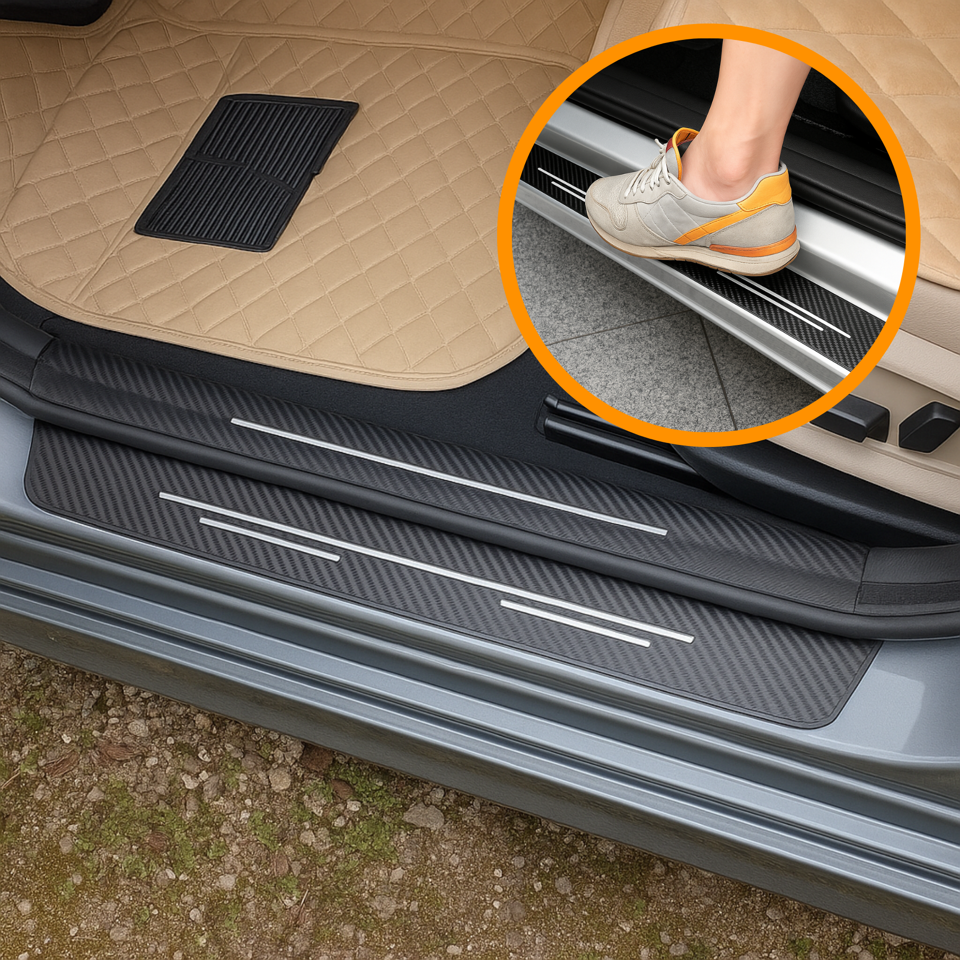 StepGuard Carbon | Protector elegante para estribos
