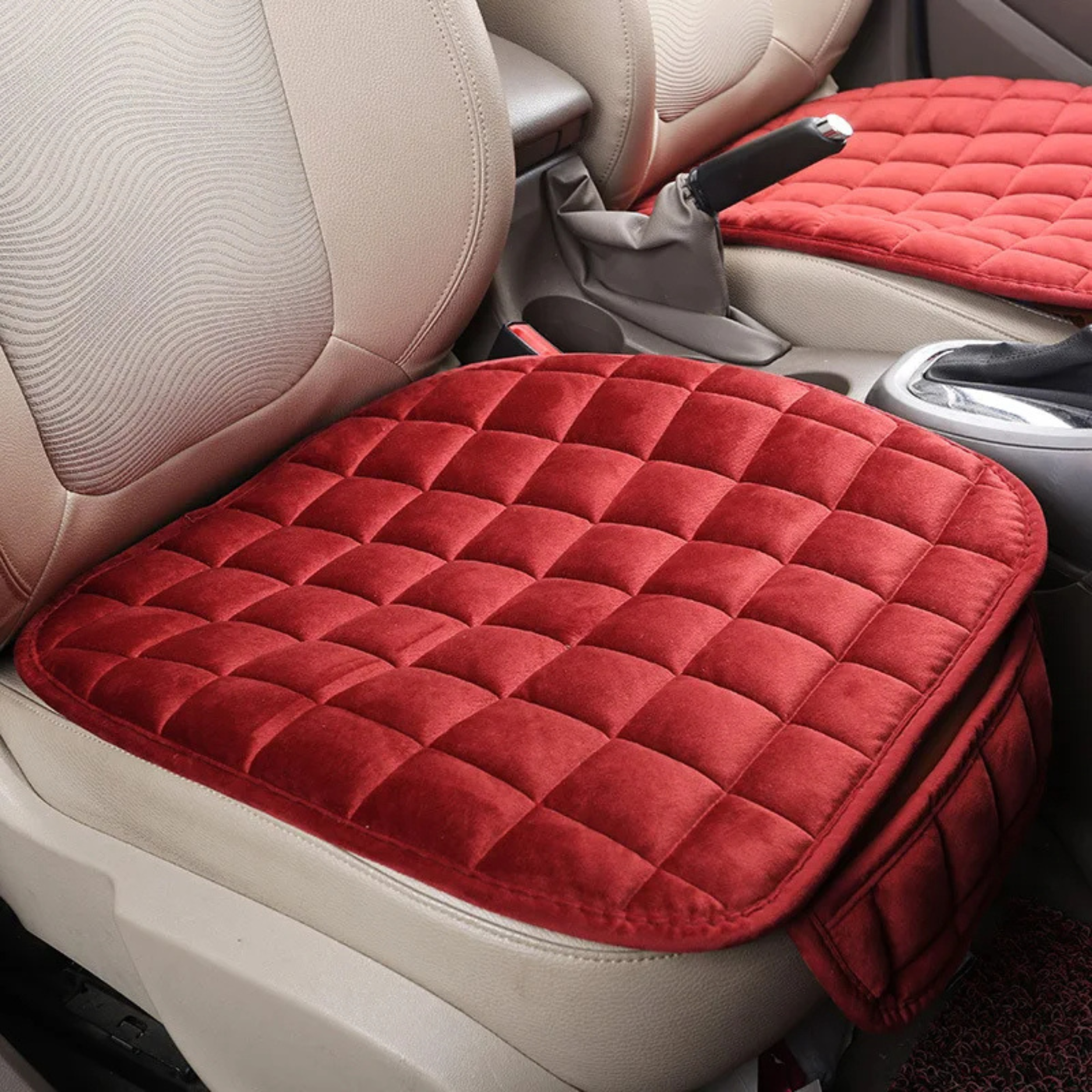 ComfortPad™ Luxe | Cojín acolchado para asiento con bolsa organizadora