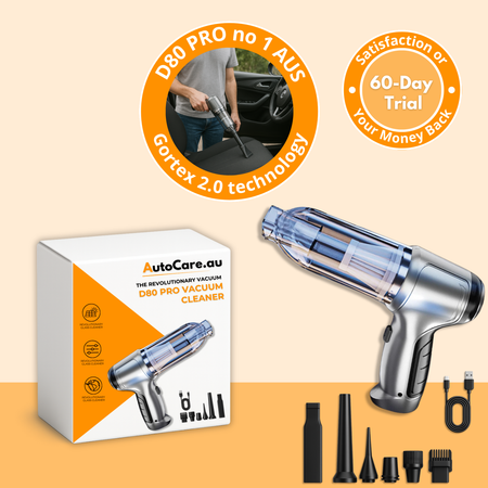 D80 PRO | Potente aspiradora inalámbrica para carro – Compacta, ligera y recargable
