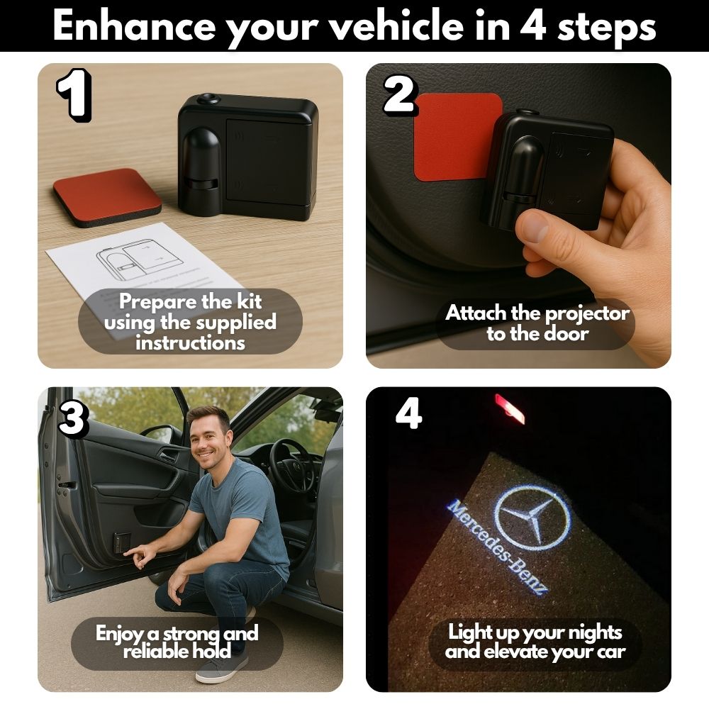 CarLight PRO | Proyectores LED premium con el logo de tu carro para puertas