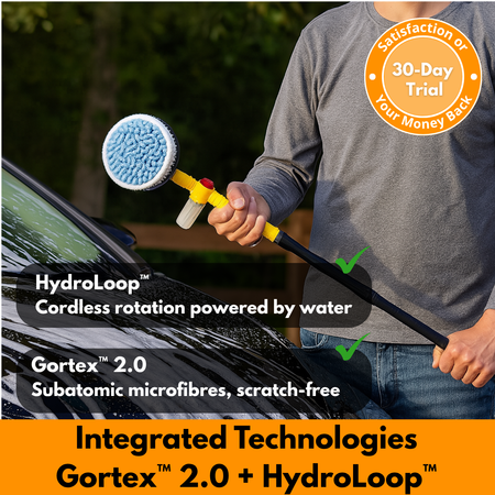 HydroSpin360™ | Cepillo giratorio con espuma activa – sin electricidad