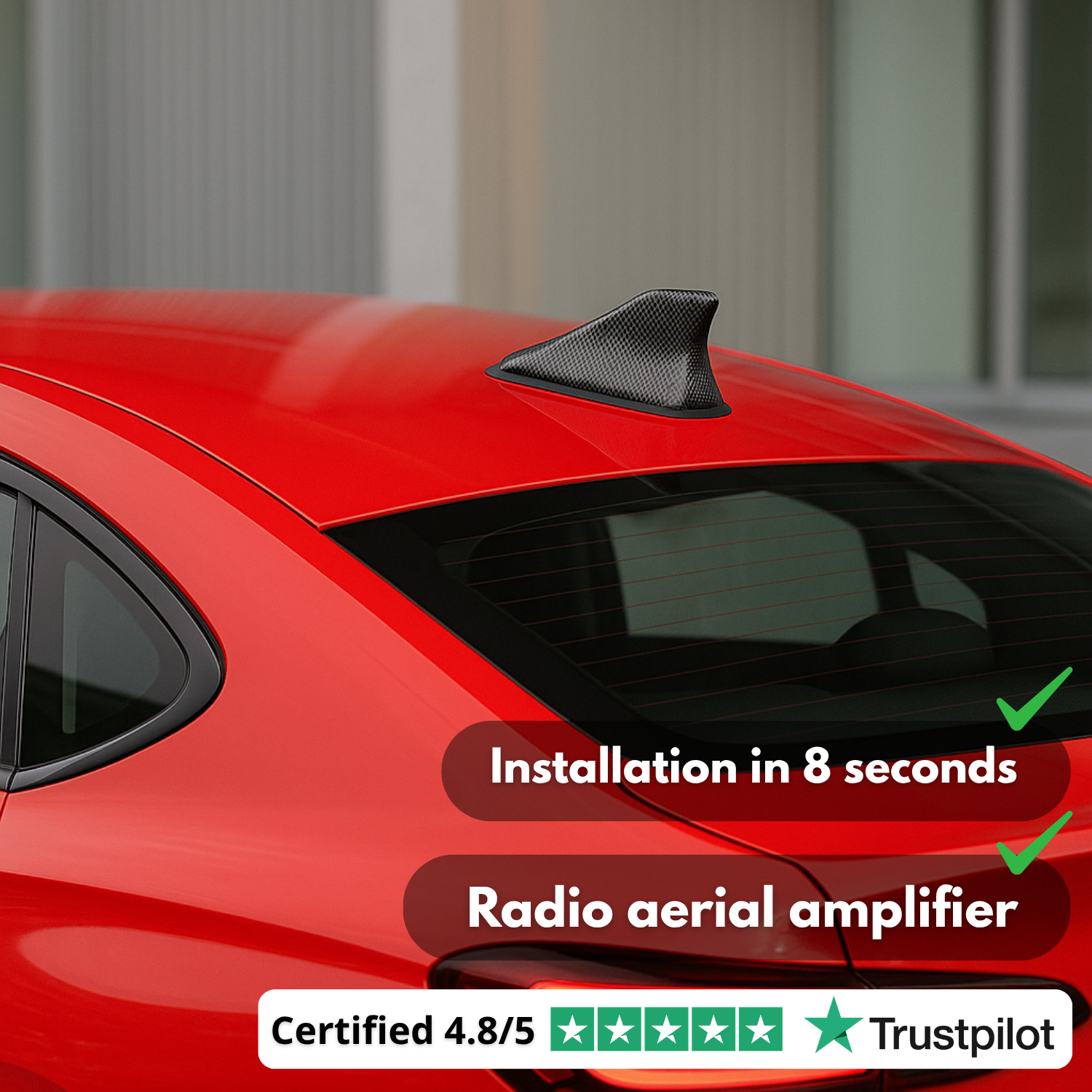 P80 PRO | Antena aleta de tiburón para carro – Señal de radio y GPS amplificada